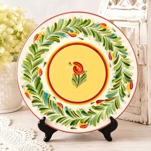 Gail Pittman Siena Dinner Plate 10.5" Southern Living Garland Rim Hand Painted